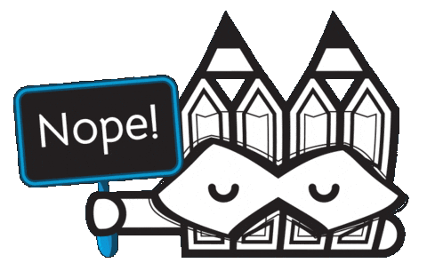 No Way Sign Sticker by Stamatia Alexaki