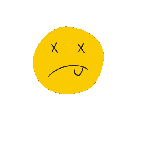 khsdjulx giphyupload tired dead smiley Sticker