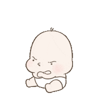 Angry Baby Sticker