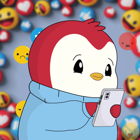 Text Me Back GIF by Pudgy Penguins