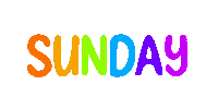 Happy Sunday Rainbow Sticker