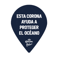 corona ocean corona plastic oceans day Sticker