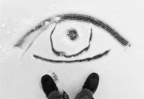snow blinking GIF by TraceLoops