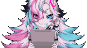 RavennaNya anime twitch vtuber cyberpunk Sticker