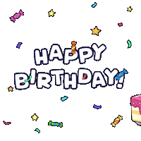 Happy Birthday Cake Sticker by Toshithecat