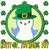 St Patricks Day Penguin Sticker by Pudgy Penguins
