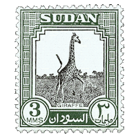 Giraffe Sudan Sticker