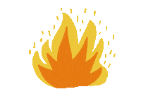Fire Burn Sticker by Dra. Nati Cano