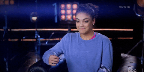 Laurie Hernandez Shrug GIF by Dancing with the Stars
