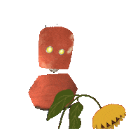 Sad Robot Sticker by Carlos Lerma