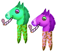 yescatieburrill neon smoke weed horse Sticker