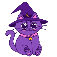 Suspicious Witch Sticker by Spooks The Cat
