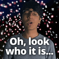 Showing Up Look Here GIF