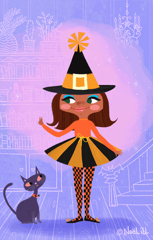 Black Witch Halloween GIF