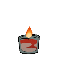 areltalu fire candle mum ates Sticker