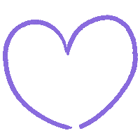 Purple Hearts Heart Sticker