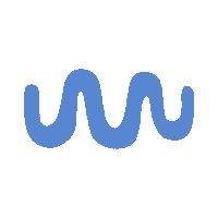 annamonics blue abstract line shape Sticker