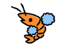 Shrimp エビ Sticker