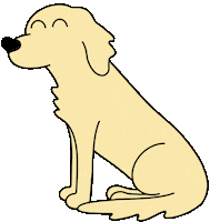 Happy Golden Retriever Sticker