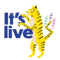 Its Live Jump Sticker by Black Owl Design