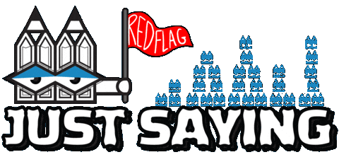 Warning Red Flag Sticker by Stamatia Alexaki