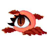 casstro_ewe orange eye sunset clouds Sticker