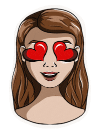 In Love Hearts Sticker