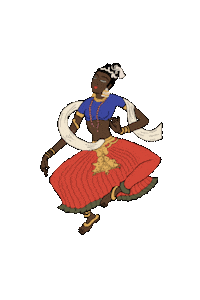 AruneshV dance sticker womens history month indian art Sticker