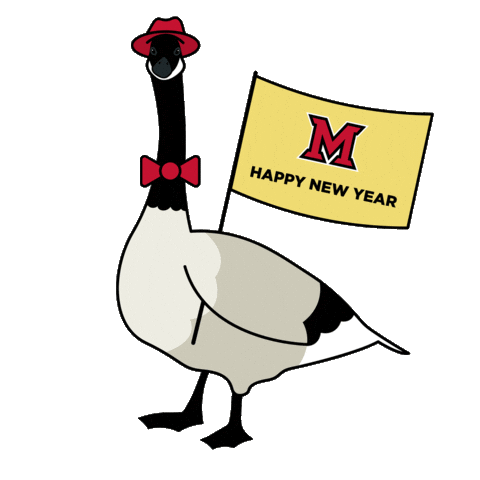 New Year Miami U Sticker by Miami University Regionals