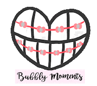 teeth smile Sticker by Bubbly Moments