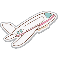 Plane Flying Sticker by GOONWOO.RUSSIA