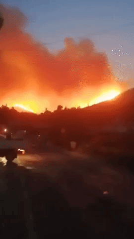 Crews Control Fire Burning Near Power Plant in Turkey