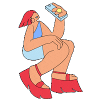 Girl Phone Sticker by Funka Fest Arts Festival