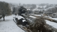Surrey Dusted in White as Spring Snow Falls in England