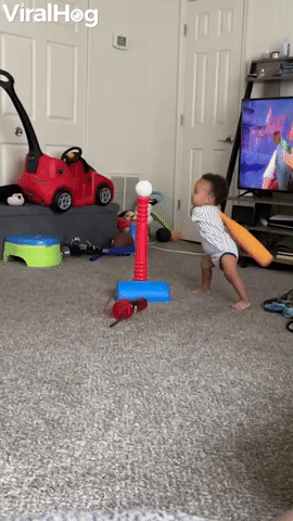 Talented Boy's Sweet Baseball Hit