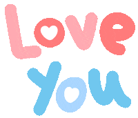 Love You Pink Sticker by Ai and Aiko