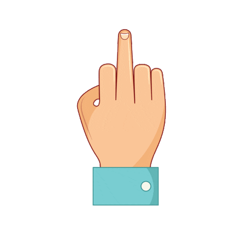 middle finger Sticker by Sarah Lawrence