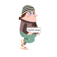 Hanne_Louise_Nielsen health walk transport steps Sticker