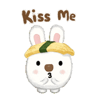 furfi love heart kiss bunny Sticker
