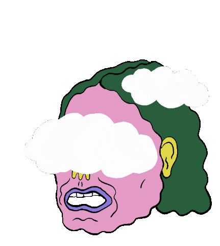 ffembroidery mood clouds dreaming pay attention Sticker