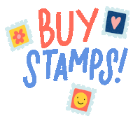 helloluckycards vote protest mail stamp Sticker