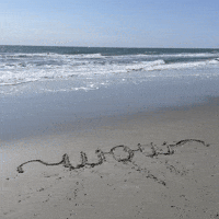 Sand Calligraphy writing “Wow” 