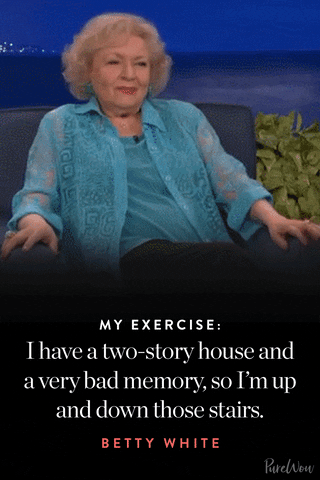 betty white excercise GIF by PureWow