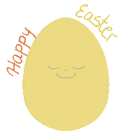 Florenciukas blue yellow orange easter Sticker