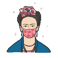 PaolaLocks mask covid corona mascara Sticker