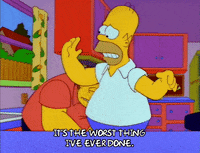 Scared Season 3 GIF by The Simpsons