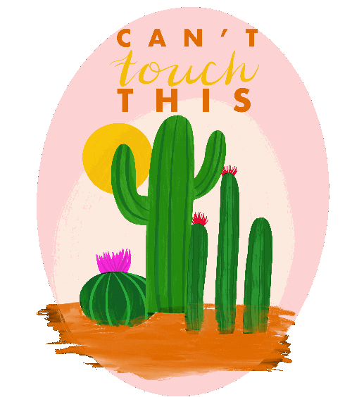 milelongtbr cactus desert cacti cant touch this Sticker