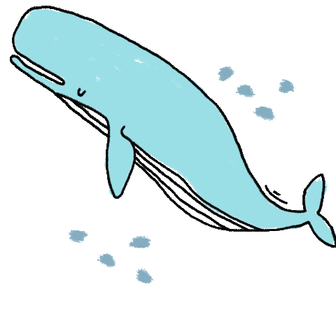 blue whale illustration Sticker by Kochstrasse™