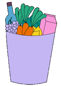 Twoolw shopping grocery shopping twoolw Sticker