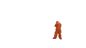 Orange Jumpsuit Dancing Sticker by Aaron B.